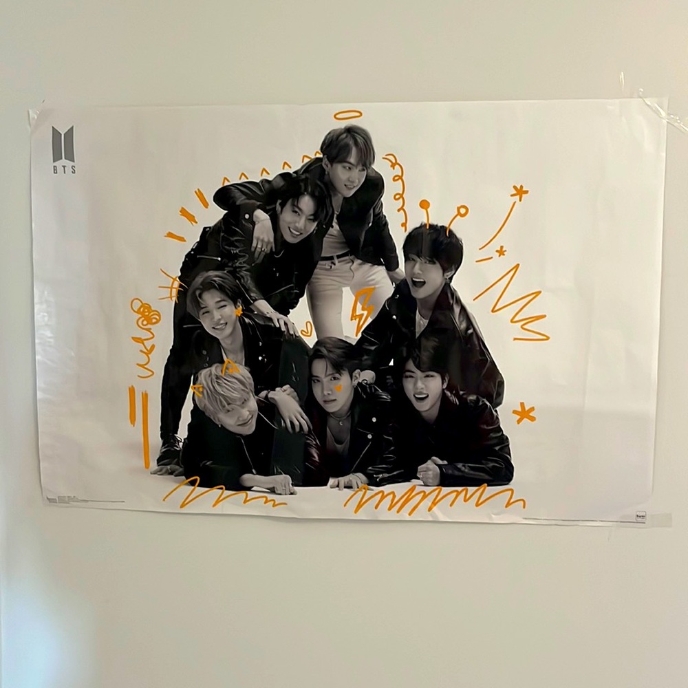 Poster used. Creased a litlle bit. Not torn. Bts poster